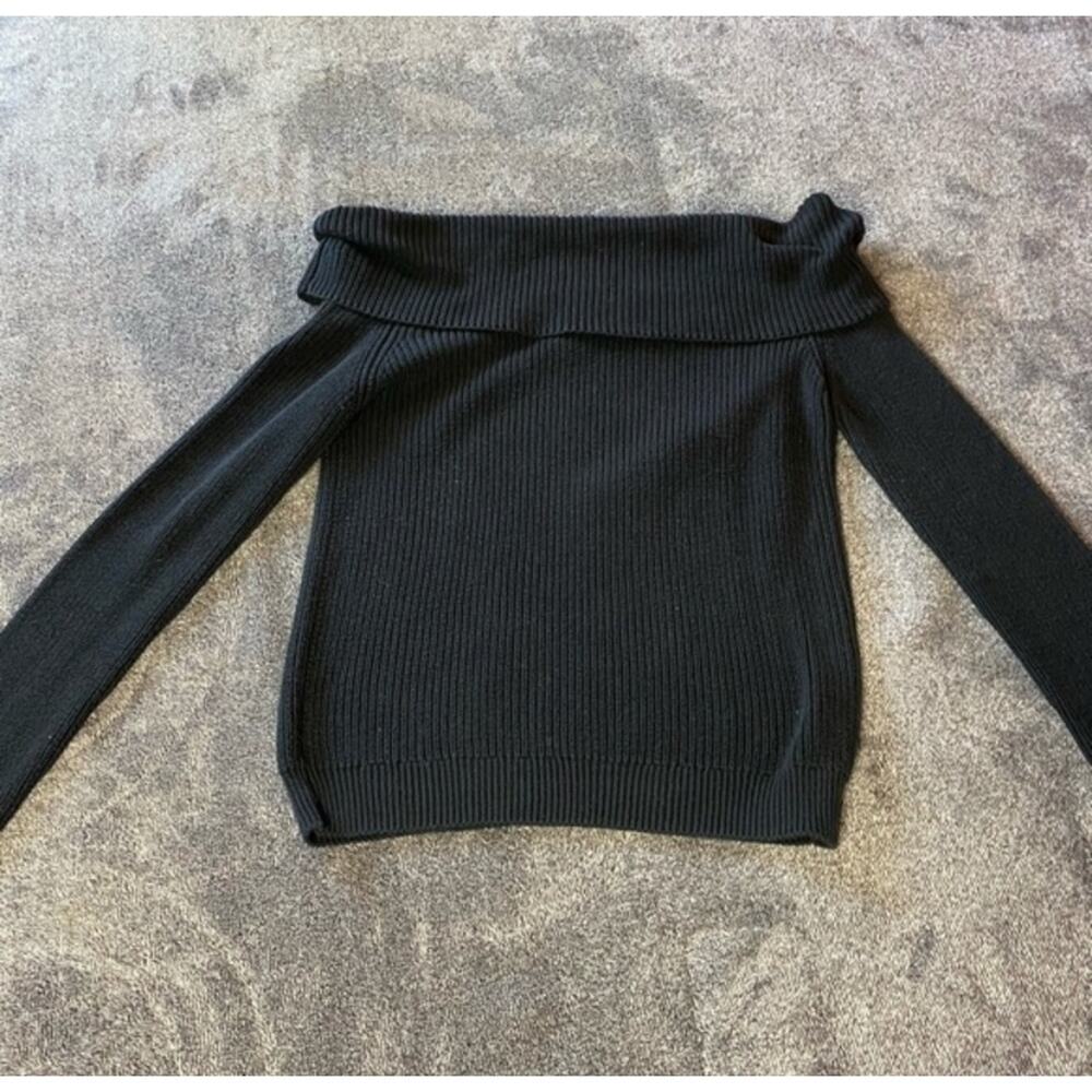 Lovers + Friends Off The Shoulder Black Knit Top ( S‎ )